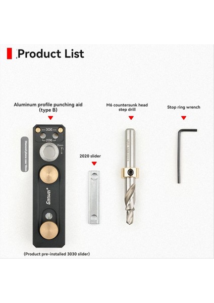 Ganwei 1set Alüminyum Alaşım Delik Delme Asistanı Dıy Counterk Açık Delik Hızlı Bağlantı Araçları Kelepleme Sabitleme Puncher (Yurt Dışından) fiyatları