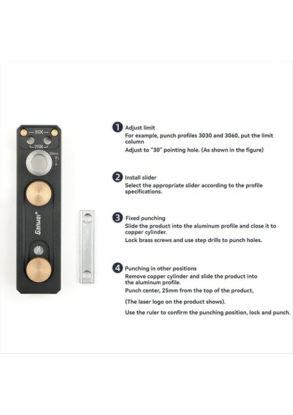 Ganwei 1set Alüminyum Alaşım Delik Delme Asistanı Dıy Counterk Açık Delik Hızlı Bağlantı Araçları Kelepleme Sabitleme Puncher (Yurt Dışından) modelleri