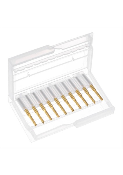 10 Adet Titanyum Ceket Karbür Uç Fabrikası Gravür Freze Kesici Cnc Yönlendirici Bitleri Pcb Makinesi Için 1/8 Inç Sap 2 5mm (Yurt Dışından) indirimleri