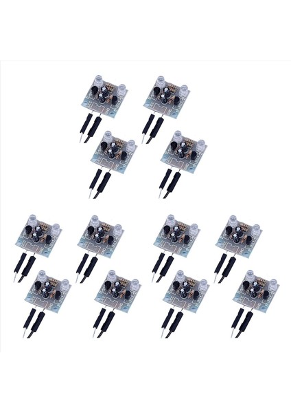 12 Parçalı Set 5mm LED Flash Dıy Kiti Başlangıç Kiti Pcb Devre Kaynak Becerileri Öğrenme Eğitim Kiti (Yurt Dışından)
