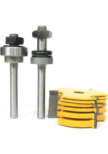 8pc 1/4inch Shank Yuvası Montaj 6 Kesiciler ve 2 Arbors Yönlendirici Bit Seti (Yurt Dışından)