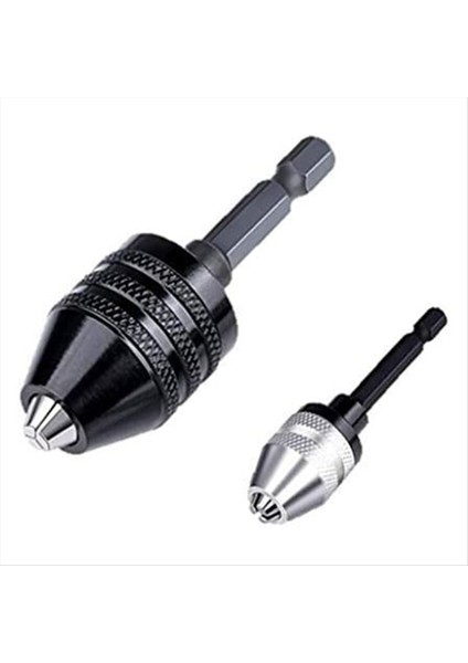 Drill Chuck Adaptör-2pcs Darbe Sürücüsü Için Matkap Aynası Matkap Ucu Adaptör Anahtarsız Chuck 1/4 Hex Shank (0 6-8mm 0 3-3 6mm) (Yurt Dışından)