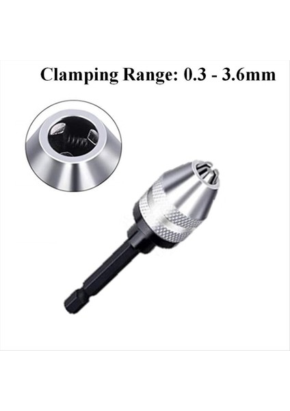 Drill Chuck Adaptör-2pcs Darbe Sürücüsü Için Matkap Aynası Matkap Ucu Adaptör Anahtarsız Chuck 1/4 Hex Shank (0 6-8mm 0 3-3 6mm) (Yurt Dışından) fiyatları