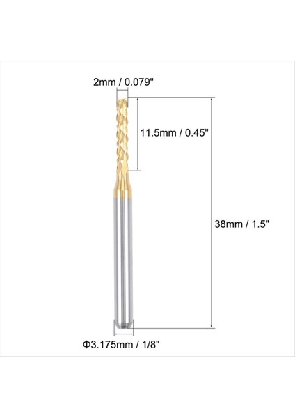 10 Adet Titanyum Ceket Karbür Uç Fabrikası Gravür Freze Kesici Cnc Yönlendirici Bitleri Pcb Makinesi Için 1/8 Inç Sapı 2mm (Yurt Dışından) fırsatları