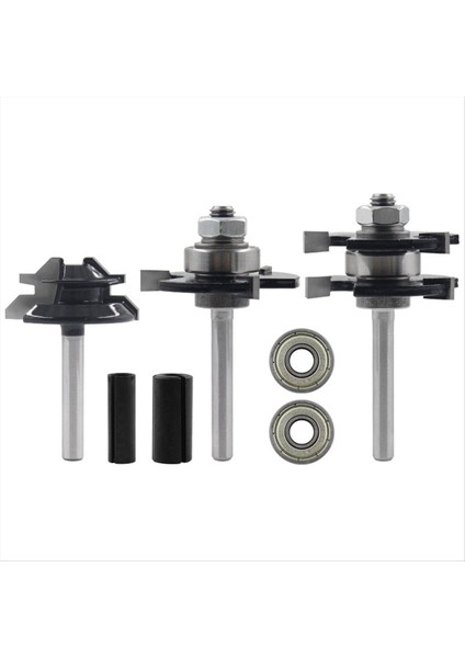 7pcs Ahşap Freze Kesici 45 Derek Tenon Kesici Jigsaw 3-Dot Tip Tip Gravür Makinesi Ahşap Kesici (Yurt Dışından)