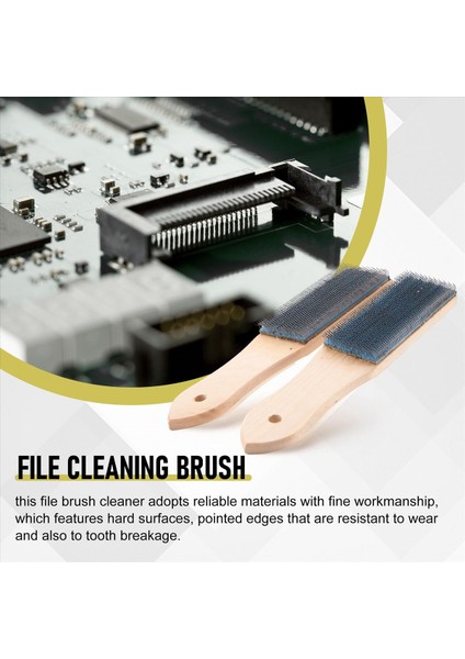 Dosya Kartı Fırçası Çelik Kart Dosya Fırça Temizleyicisi Çip Metal Bitleri Temizleme 8 26 Inç Uzunluk 2 Parça (Yurt Dışından) fırsatları