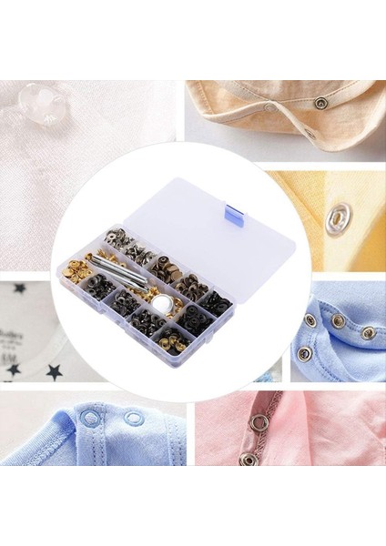 120 Set Snap Darlatıcı Kiti Deri 6 Renkli Metal Pres Saplama Araçları (Yurt Dışından) fiyatları