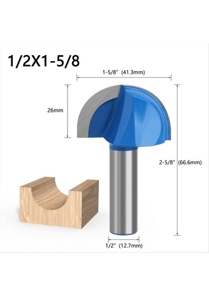 1/2 Shank Yuvarlak Burun Groove Çekirdek Kutusu Yönlendirici Bit Çift Groove Ahaç Araçları Yarım Yuvarlak Rölyef Matkap Bitleri (Yurt Dışından) fiyatları