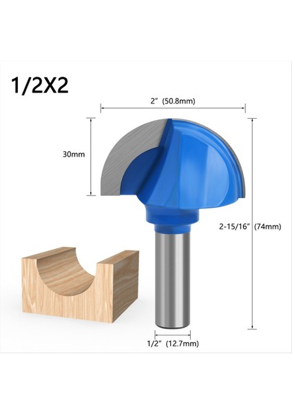 1/2 Shank Yuvarlak Burun Groove Çekirdek Kutusu Yönlendirici Bit Çift Groove Ahaç Araçları Yarım Yuvarlak Rölyef Matkap Bitleri (Yurt Dışından) modelleri