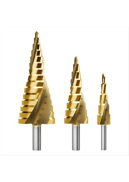Adım Matkap Bit Seti 3pcs Titanyum Adım Matkap Bitler Metrik 4mm Ila 32MM HSS6542 Metal Ahşap Pvc B Için Matkap Bitleri (Yurt Dışından)
