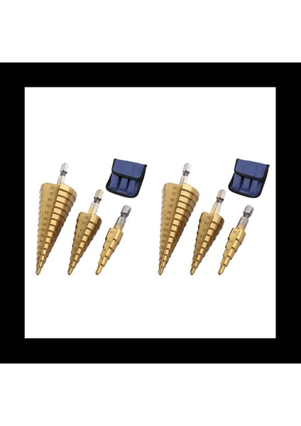 2x Hss Adım Matkap Bit Seti 3 4-12MM 4-20MM 4-32MM Koni Titanyum Ahşap Delik Kesici Hex Shank Drive Hızlı Değişim Aracı (Yurt Dışından) fiyatları