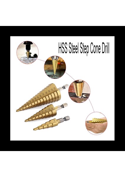 2x Hss Adım Matkap Bit Seti 3 4-12MM 4-20MM 4-32MM Koni Titanyum Ahşap Delik Kesici Hex Shank Drive Hızlı Değişim Aracı (Yurt Dışından) fırsatları