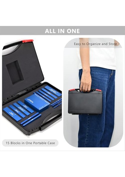 Kurulum Bloklar Ahşap Işleme Yüksekliği Göstergesi Set 15 Adet Kurulum Çubuğu Yönlendirici Tablosu ve Masa Testere Aksesuarları Mavi (Yurt Dışından) fiyatları