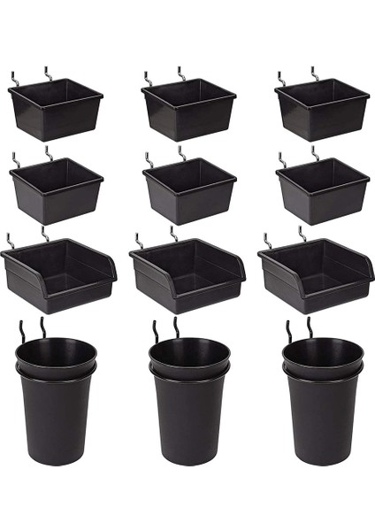 Pegboard Kutuları Kancalar ve Döngüler ile Peg Tahta Bardakları 12 Paket Çiftlik Organizatör Aksesuar Araçlar Depolama Düzenleme Sistem Kiti (Yurt Dışından)