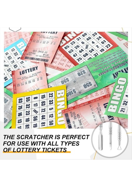 3 Pcs Metal Piyango Bilet Scratcher Saklama Kutusu Piyango Bilet Halkaç Aracı Yetişkinler Için Piyango Bilet Sahipleri (Yurt Dışından) modelleri