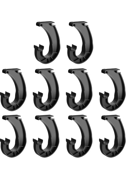10 Adet Asılı Dolap Çubuk Desteği Dolap Raf Çubuğu Tutucu Giysili Dolapları Asmak Için J Şeklinde Dolap Braketleri Depolama (Yurt Dışından)