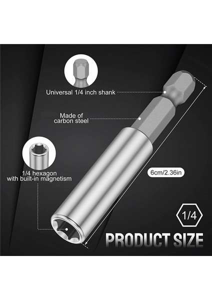 20PCS Manyetik Uzantı Soket Matkap Bit 1/4 Inç Hex Shank Hızlı Serbest Bırakma Matkap Bit Genişletici Adaptör (Yurt Dışından) modelleri