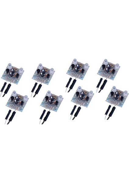 8 Parçalı Set 5mm LED Flash Dıy Kiti Başlangıç Kiti Pcb Devre Kaynak Becerileri Öğrenme Eğitim Kiti (Yurt Dışından)
