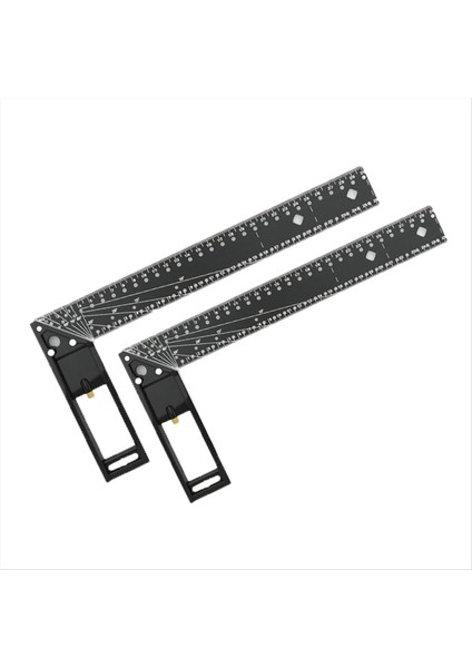 2pcs Hassas Ölçüm Için Ahşap Işi Square Cetveli 45/90 Derece Çok Fonksiyonlu Gösterge Açısı Cetvel Için Kare Cetvel (Yurt Dışından)