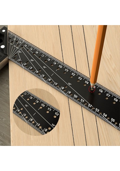 2pcs Hassas Ölçüm Için Ahşap Işi Square Cetveli 45/90 Derece Çok Fonksiyonlu Gösterge Açısı Cetvel Için Kare Cetvel (Yurt Dışından) fırsatları