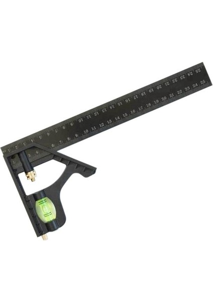 250MM Çok Fonksiyonlu Kombine Kare Cetvel Hareketli 45 Derecelik Sağ Açılı Koltuk Değneği Ölçüm Aracı (Yurt Dışından)