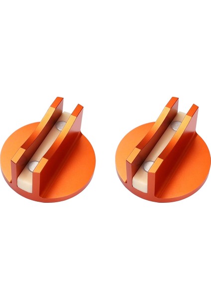 2pcs Büyük Yuvalı Alüminyum Yivli Manyetik Kriko Ped ile 2pcs (Yurt Dışından)