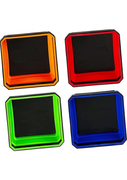Katlama Manyetik Parça Araçları Tepsi Seti 4 Pack Foldable 4 5 Inç Kare Silikon Kaseler Çift Taraflı Manyetik Bazlı (Yurt Dışından)