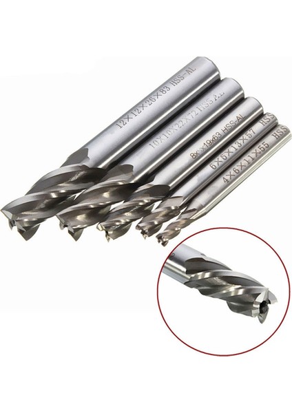 10PCS Düz Şaft Uç Değirmen Kesici 4 Flüt Hss Matkap Bit 4/6/8/10/10/12MM Cnc Freze Aracı Için (Yurt Dışından) fırsatları