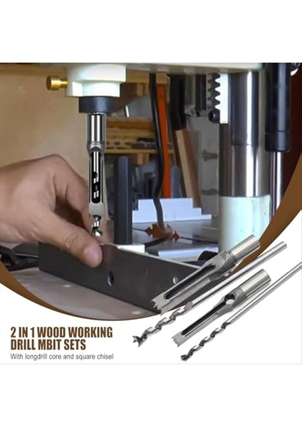8pcs Ahşap Işleme Kare Delik Matkap Bitleri Ahşap Mortisas Keski Kare Delik Mortising Kesme Matkap Bit (Yurt Dışından) modelleri