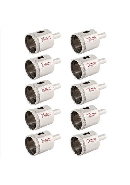 10 Adet 28MM Fayans Cam Seramik Delik Testere Elmas Kaplı (Yurt Dışından)