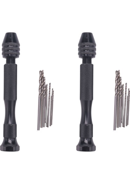 Minyatür Matkap + 20PCS Mini Mikro Drill Bit Seti Anahtarsız Chuck Inci El Matkap (Yurt Dışından)