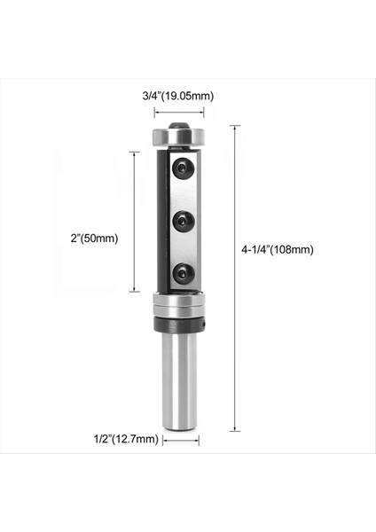 1/2 Inç Saplı Ahşap Planer Düzeltici Freze Kesici Ahşap Işleme Kesme ve Kanal Işlemleri Için Uygundur (Yurt Dışından) fiyatları