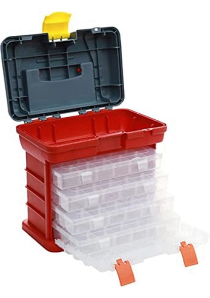 4 Katmanlı ve 72 Bölmeli Çıkarılabilir Araç Kutusu Vidaları Somunları ve Anahtarları Yerleştirebilir Kapasite Taburesi Taşıma Sapı (Yurt Dışından) fiyatları