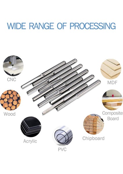 10PCS 2 Flüt Cnc Yönlendirici Bitleri 3 175MM Düz Yuva Tungsten Ahşap Plastik Için Çelik Freze Kesici (Yurt Dışından) modelleri
