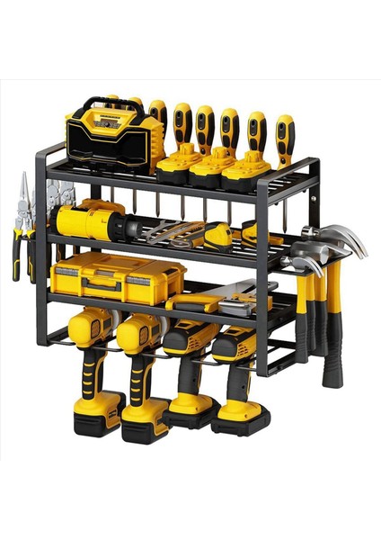 4 Katman Güç Alet Organizatör Duvar Montajı Garaj Organizasyonu Için Kablosuz Matkap Askı Depolama Rafı Atölye Pegboard (Yurt Dışından) fiyatları