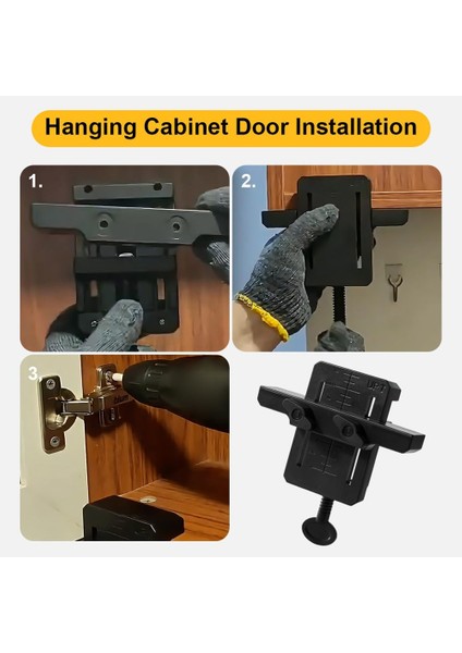 Ayarlanabilir Dolap Kapısı Kurulum Konumlandırıcı Kabine Donanım Jig Aracı Dolap Kapısı Montaj Bulucu 3 Pcs (Yurt Dışından) fırsatları