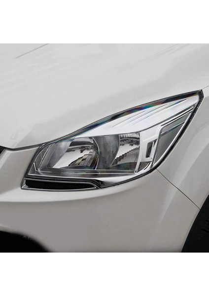 Araba Abs Krom Ön Kaplama Far Kapağı Kafa Işık Lamba Göz Kapağı Kaş Trim Ford Escape Için Uyum Kuga 2017-2018 (Yurt Dışından) modelleri