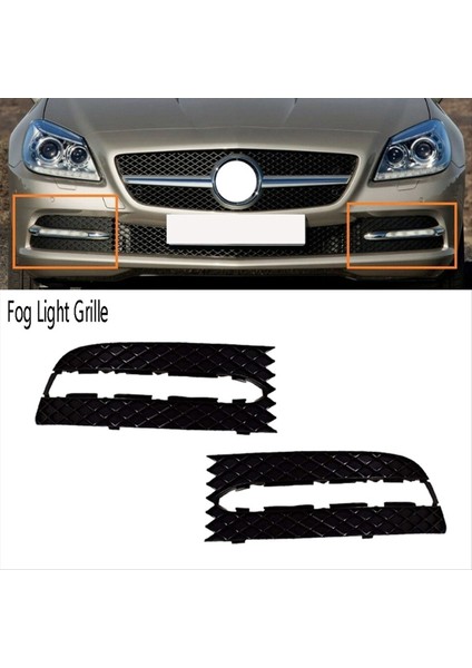 Araba Sağ Ön Tampon Sis Lambası Çerçeve Izgara Sürüş Işık Kapağı Izgara Mercedes-Benz Slk Sınıfı R172 W172 2012-2016 (Yurt Dışından) indirimleri