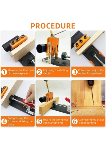 3 Sondaj Deliği ile Cep Deliği Jig Kiti Cep Vidası Jig Ağaç Işleme Aleti Profesyonel Jig Kiti (Yurt Dışından) fiyatları