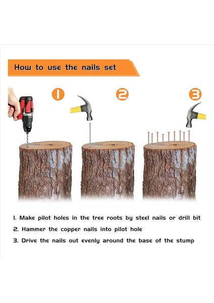 50 Adet Bakır Çivi Ağaçları Öldürmek Için 3 5 Inç Saf Bakır Tırnaklar Dökme Güdük Çıkarma Sivri Uçlar Donanım Çivileri Ağaçlar Için (Yurt Dışından) indirimleri