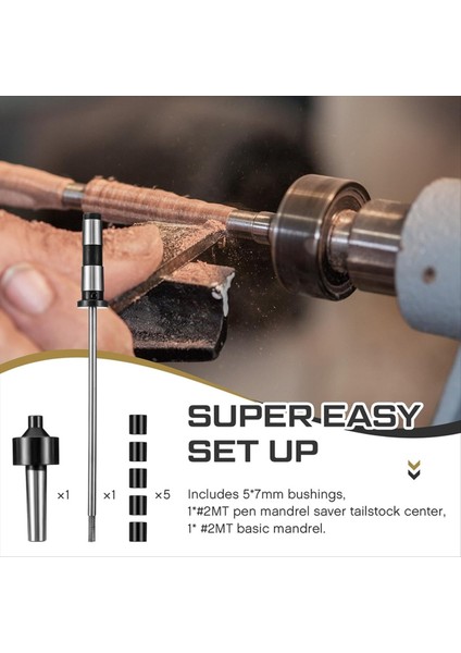 2mt Pen Mil Için Mil Torna Kalem Rotary Aracı Iş Mil Tasarrufu ve 5 Burçlu Ahşap Döner Kalem Namlu Kiti (Yurt Dışından) indirimleri