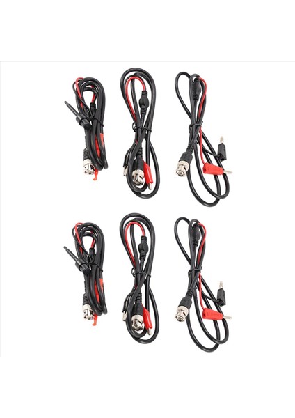 6x Osiloskop Probları Bnc&#39 Den Timsah Timsah Klipsleri Bnc&#39 Den Mini Kancaya Bnc&#39 Yi Çift Istifleme Muz Kablosuna Götürür (Yurt Dışından)