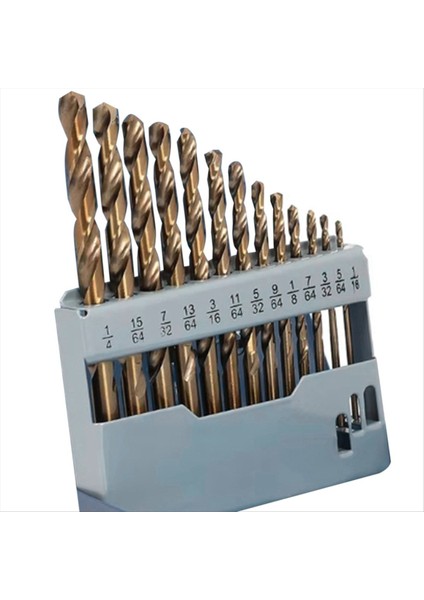 Kobalt Matkap Bitleri Set M35 Yüksek Hızlı Çelik Twist Sert Metal Paslanmaz Çelik Dökme Demir (13 Adet) (Yurt Dışından)