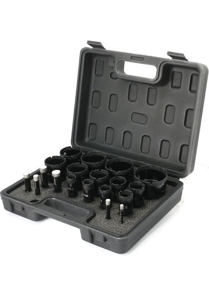 Elmas Kupa Testere Kaplamalı Matkap Bitleri Seti 19PCS 6-60MM Delik Granit Taş Karo Seramik Yapı Araçları Için Testere Kiti (Yurt Dışından)