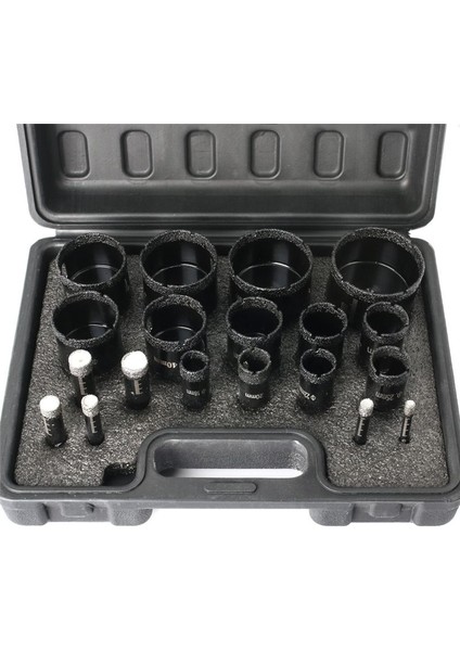 Elmas Kupa Testere Kaplamalı Matkap Bitleri Seti 19PCS 6-60MM Delik Granit Taş Karo Seramik Yapı Araçları Için Testere Kiti (Yurt Dışından) indirimleri