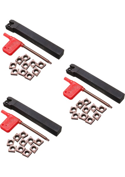3x SCLCR1212H09 Tutucu Torna Alet Kesici 10 Pcs ile CCMT09T304-PM Bıçaklar Cnc 100MM Ekle (Yurt Dışından)