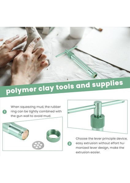 Kil Ekstrüder - Polimer Kil Ekstrüder Alüminyum Alaşım Kil Ekstrüder Tabancası Döner Kalıp Şekeri Polimer Kil Ekstrüder (Yurt Dışından) indirimleri