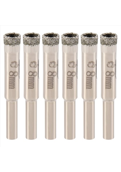 6 Adet 8mm Elmas Çekirdek Matkap Bitleri Seramik Karo Cam Deliği Testere (Yurt Dışından)
