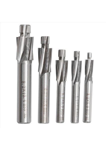 5pcs Hss Karşıdoğu End Mill M3-M8 Pilot Dışlama Aracı Freze Kesici Counterk End Mills (Yurt Dışından)