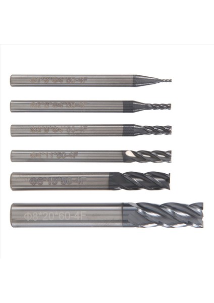 6pcs 4 Flüt Uç Fabrikaları Steels Square Cnc Karbür Freze Kesici Spiral Yönlendirici Bitleri Dia (1 2 3 4 6 8mm) (Yurt Dışından) modelleri